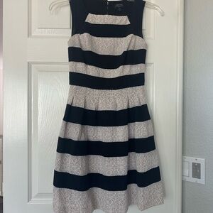 Black and Cream Striped Dress